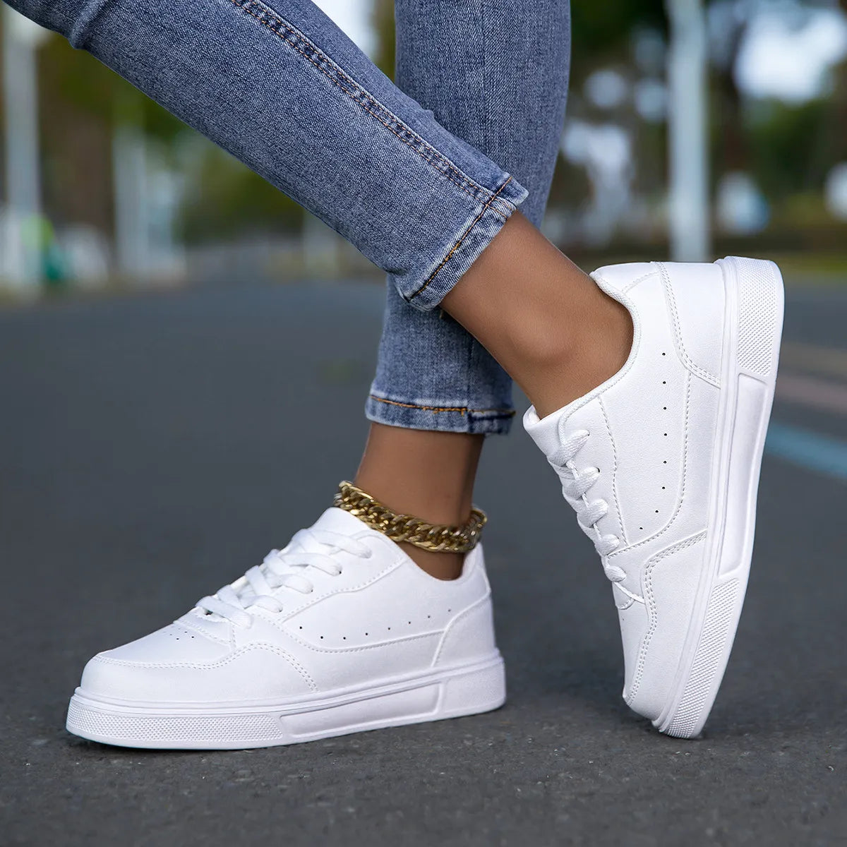 Breathable White Korean Casual Sneaker Breathable