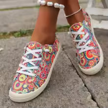 GlowingPairs™ Boho Bloom Slip-Ons