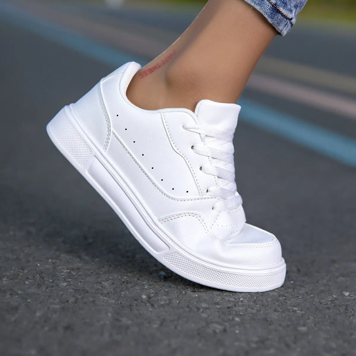 Breathable White Korean Casual Sneaker Breathable